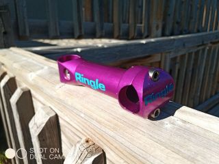 Ringle Zooka Anodized Purple Mtb Stem,  1 1/8th 130mm 6˚ Rise,  Vintage Retro Mtb