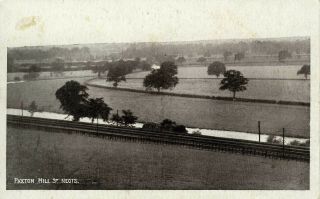 Vintage F Larkinson Postcard Paxton Hill St Neots Huntingdonshire Unposted 1920s