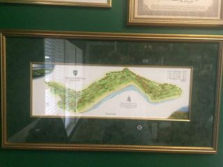 Royal Dornoch - Vintage Golf Course Maps Print & Ball Marker - Beautifully Framed