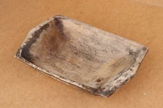 Old Antique Primitive Wooden Wood Dough Bowl Bread Plate Tray Barn Early 20th
