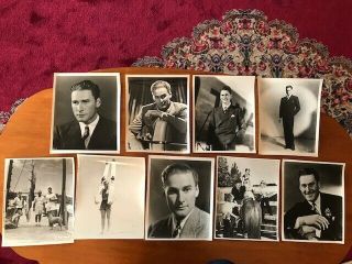 9 Vintage Black & White Publicity Photos Of Errol Flynn 8x10