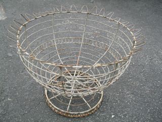 Antique French Or Americana ?? Wire Work Basket Folk Art