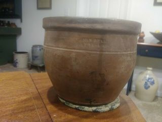 Antique Stamped John Bell Waynesboro Pa.  Redware Pottery Crock Or Jar