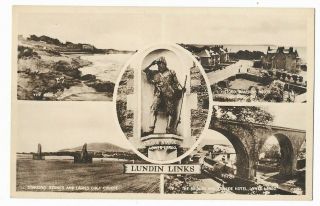 Vintage Pc,  Printed,  5 Picture Multiview Of Lundin Links,  Fife.  243