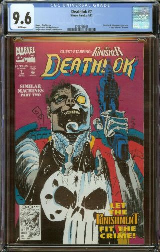 Deathlok 7 Cgc 9.  6 " Guest - Starring: The Punisher " 1992 White Pages