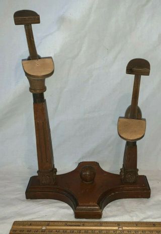 Antique Country Store Wood Shoe Display Vintage Boot Clothing Advertising Stand