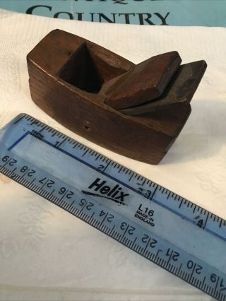 Rare Miniature Walnut 18th Century Violin Makers Fine Block Plane 3 Inches