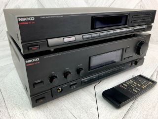 Nikko Na120 Integrated Stereo Amplifier W/ Matching Nt120 Digital Tuner Vintage