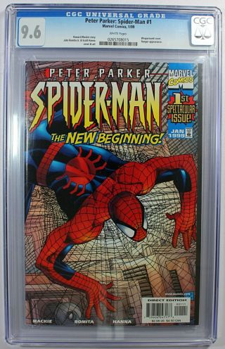 Cgc Graded 9.  6 - Marvel Comics - Peter Parker Spiderman: The Beginning Issue 1