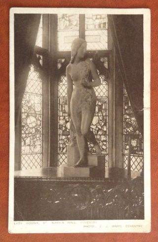 Vintage Coventry Postcard - Lady Godiva,  St Mary 