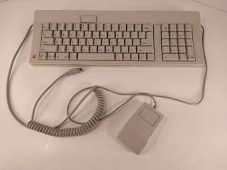 Vintage Macintosh Apple Computer Keyboard M0116 & Mouse A9m0331 - Made In Usa