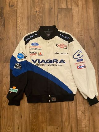 Vintage Mark Martin Viagra Roush Racing Jacket Jh Design Rare Edition L Nascar