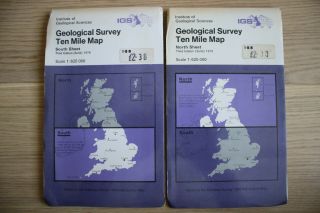 Igs Geological Survey Ten - Mile Map North 1979 Vintage Bgs Uk,  North,  South