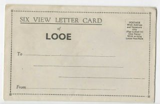 Vintage Six View Letter Card Of Looe,  Cornwall