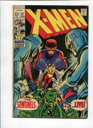 X - Men 57 (june 1969 Marvel) 6.  5 Fn,  Neal Adams 1st App Of Sentinels Mk Ii