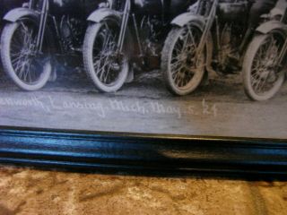 MICHIGAN STATE HIGHWAY MOTORCYCLE PATROL 1924 PHOTO HARLEY - DAVIDSON FRAMED 3