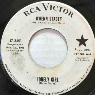 Gwenn Stacey Lonely Girl / How Many Times Can One Heart Break Rca Dj Promo