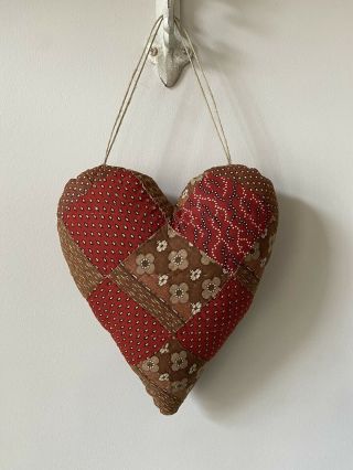 Primitive Antique Quilt Heart From 1800’s Valentine Hanger
