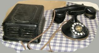Vintage Automatic Electric Company Monophone Telephone Phone,  Box