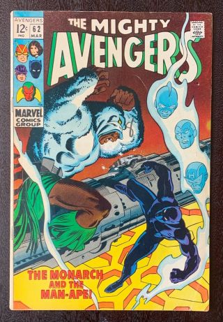 Avengers 62.  1st Appearance Of Man - Ape M 