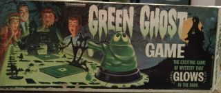 Vintage 1965 Transogram Green Ghost Glow In The Dark Game 98 Complete W/box