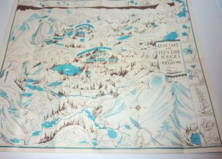 Vintage Rocky Mountain National Park Bear Lake Lodge Brochure & Map C Photos
