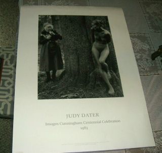 1983 Judy Dater Nature Scene,  Photo Poster " Imogen And Twinka At Yosemite "