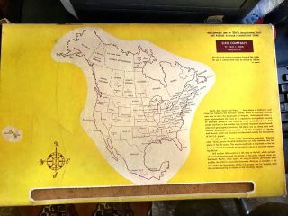 Vintage SIFO Wooden Map Puzzle of the U.  S.  A.  with Box COMPLETE 2