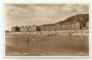 (p8931) The Beach,  Barmouth.  Vintage Valentine 