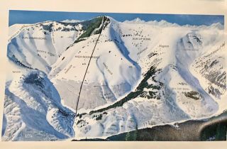 RARE VINTAGE 1960’s HAL SHELTON VAIL COLORADO SKI COUNTRY AREA TRAIL MAP POSTER 3