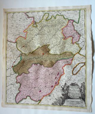 Franche Comte Besancon Montbeliard Vintage Map Circa 1720 Gerard Valk