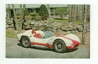 Vintage Car Automobile Post Card " 1959 Maserati Tipo 61 Birdcage Sports Racer "