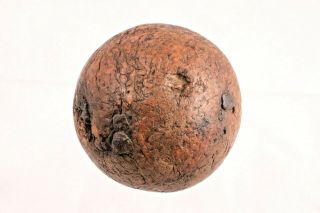 Three American Mid - 19th C BURL WOOD BALLS Possibly Bocce or Croquet Balls SIGNED 2