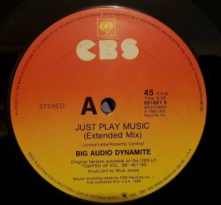 Big Audio Dynamite - Just Play Music - 1988 12 
