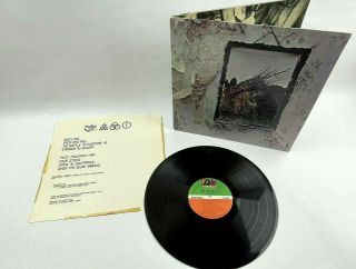 Led Zeppelin Iv 4 Lp Vinyl Record Album Zoso Vintage 1971 Sd - 7208