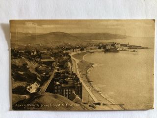 Aberystwyth Ww1 Postcard Vintage Sepia Posted July 8 1916 ‘pelham’ Series