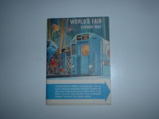Vintage 1964 Ny Worlds Fair Subway Map - York City Transit Authority Folded