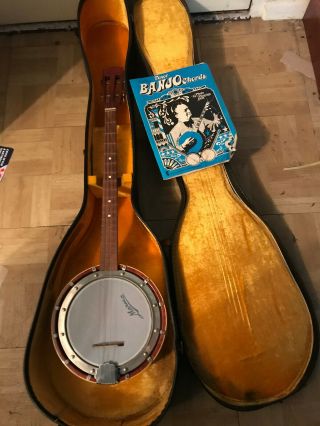 1960 - 70 Supro 4 String Tenor Banjo Vintage Made In East Germany Marina
