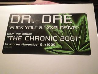 Dr.  Dre Fuck You / Explosive Vinyl Promo Single 12 " 1999 Vg