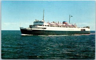 Vintage Canada Postcard M.  V.  S.  Abegweit Ice Breaker Ship Cape Torementine Nb