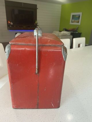 RARE Vintage 1950s COCA COLA Metal Cooler W/ rare insert,  Screen,  Bottle Opener 2