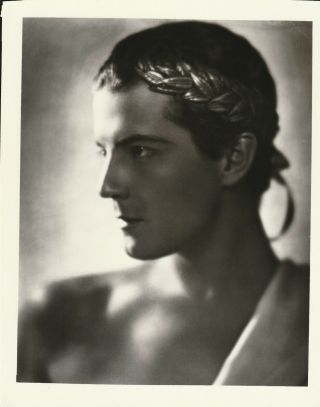 George Hurrell Ramon Novarro Stamp Signed 8x10 Photo Double Weight