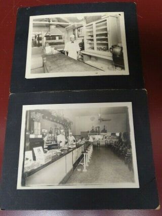 2 Vintage Photographs,  Tulsa,  Ok Soda Shop Or Cafe,  1940s