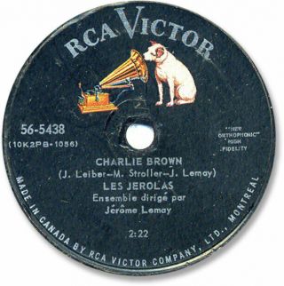 1959 Les JÉrolas French - Canadian Rock’n Roll 78 Rpm Record.  Charlie Brown