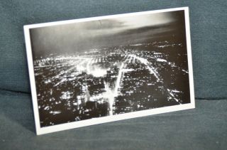 Vintage Black And White Postcard - South View From Empire State Building