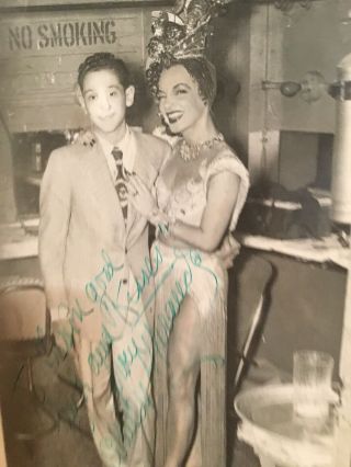 Carmen Miranda Signed Photo Autograped Vintage 8 " X 10 " 1940 