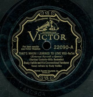 78tk - Dance - Victor 22090 - Rudy Vallee - (that 
