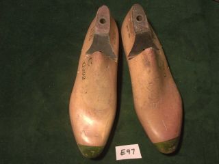 Vintage Pair 1956 Wooden Size 10 - 1/2 C Woodright G392 Shoe Factory Lasts E - 97
