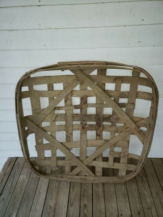 Authentic Tobacco Basket Approximately 38 " X 38 "