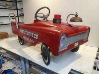 Amf Firefighter Unit No.  508 Pedal Car Fire Truck/engine - Vintage 1960s